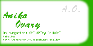 aniko ovary business card